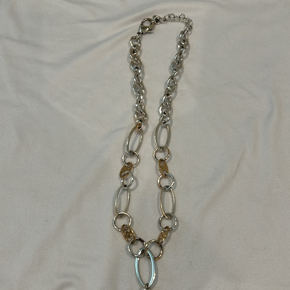 Brighton Geneva Tiger’s Eye Pendant Silver and Gold Details - Picture 3 of 3